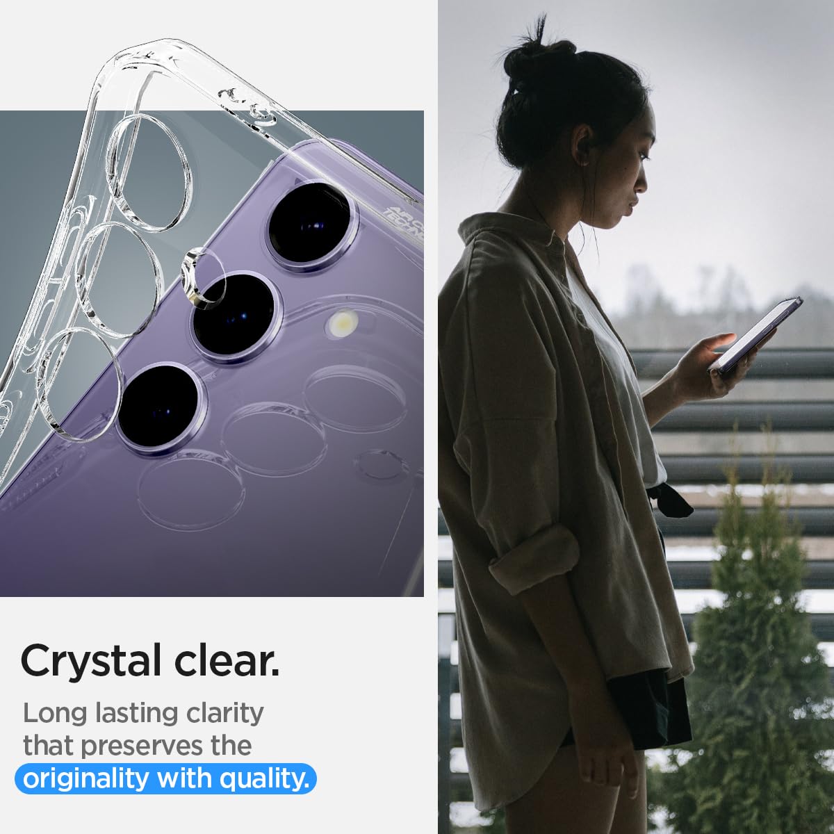 Spigen Liquid Crystal Designed for Galaxy S24 Case (2024) [Military-Grade Protection] - Crystal Clear