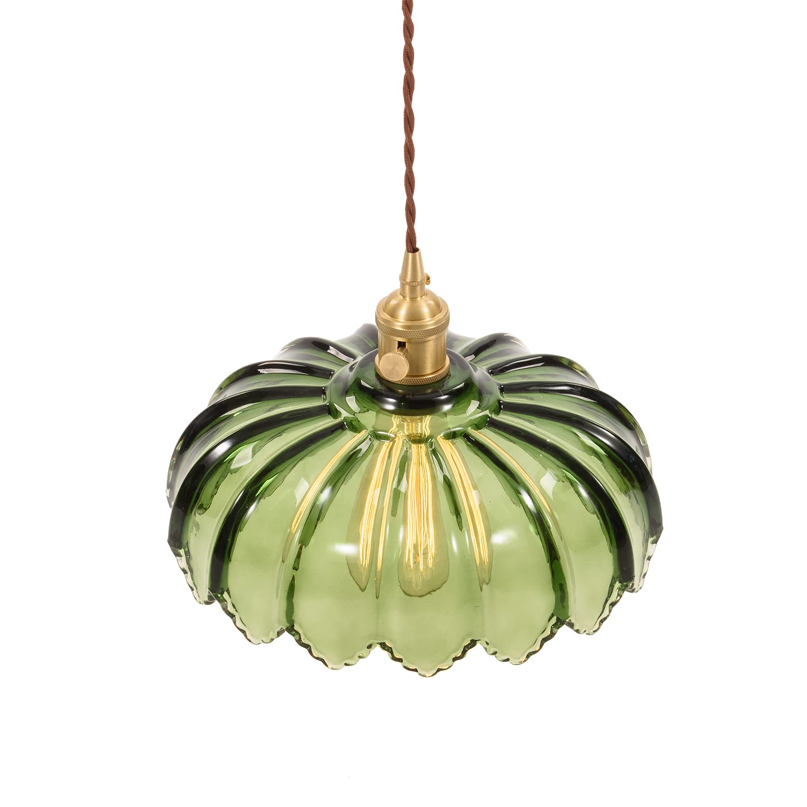 XZHGCEE Plug in Pendant Light: Amber Hanging Lamp Plug in Pendant Lamp, Glass Pendant Lighting for Kitchen Island, Bedroom, Dining Room, Living Room, No Bulb