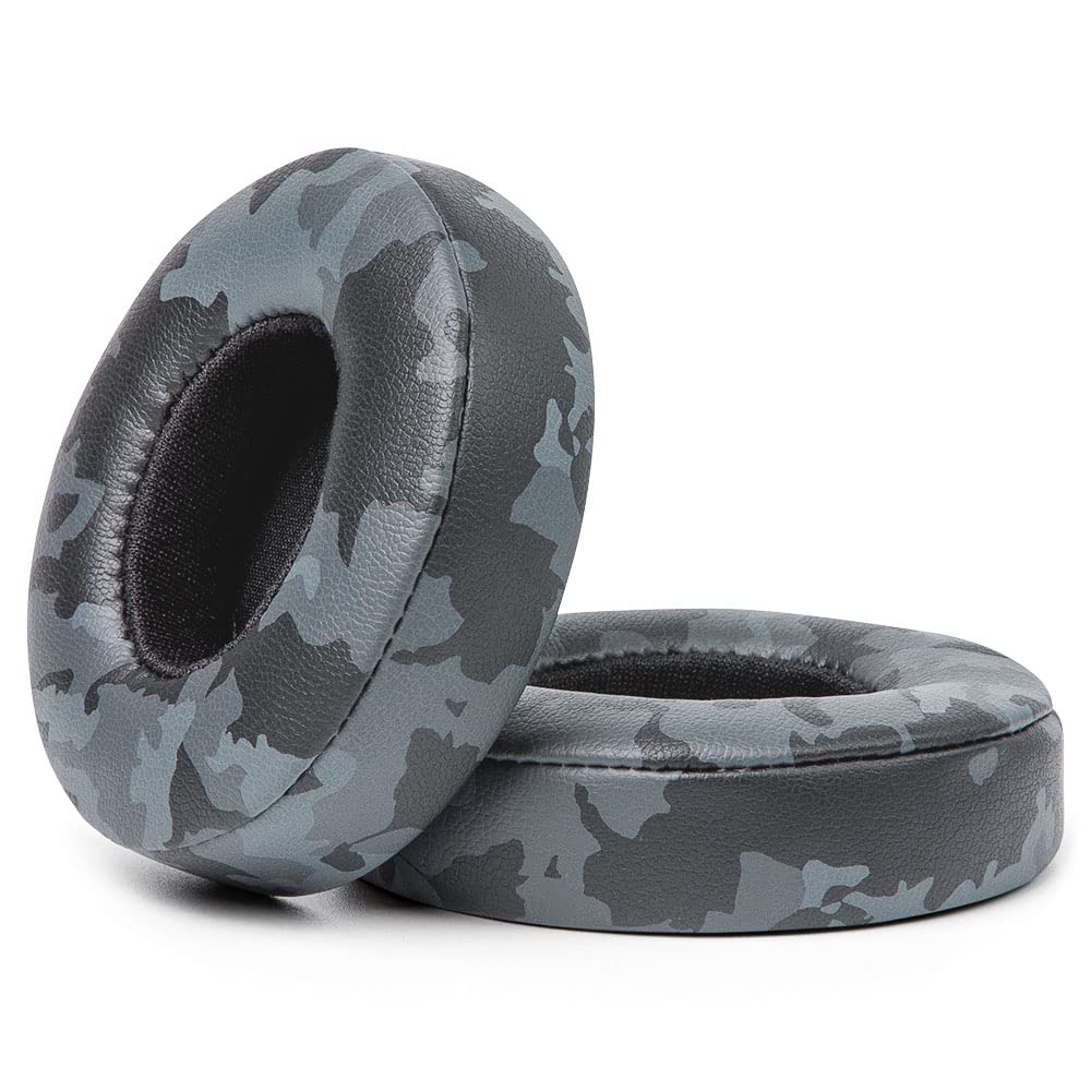 WC Extra Thick Replacement Earpads for Beats Solo 2 & 3 by Wicked Cushions - Ear Pads for Beats Solo 2 & 3 Wireless ON-Ear Headphones - Soft Leather, Luxury Memory Foam, Strong Adhesive | 90's Black