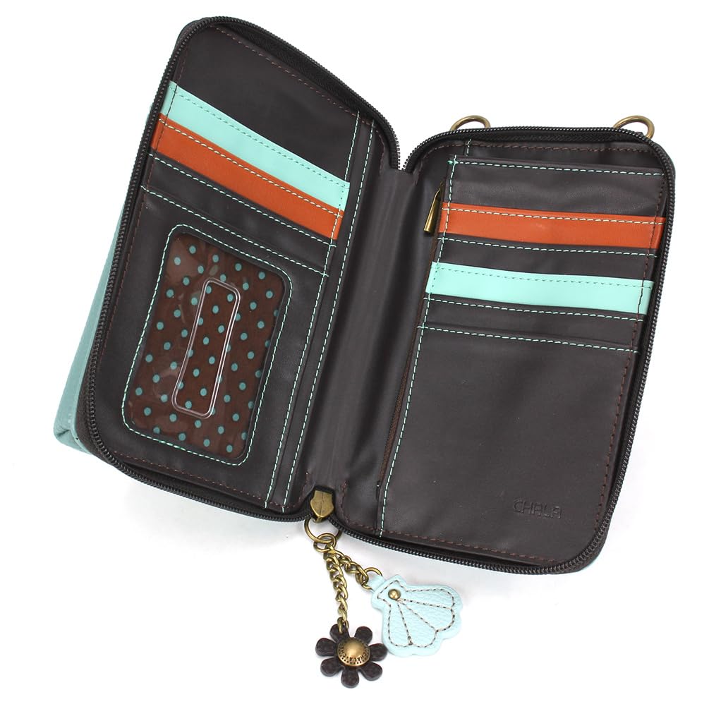 CHALA Wallet Crossbody Cell Phone Purse - Women Faux Leather Multicolor Handbag with Adjustable Strap