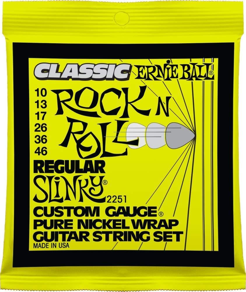 Ernie Ball Extra Slinky Classic Pure Nickel Electric Guitar Strings, 8-38 Gauge (P02255) (Pack of 2)