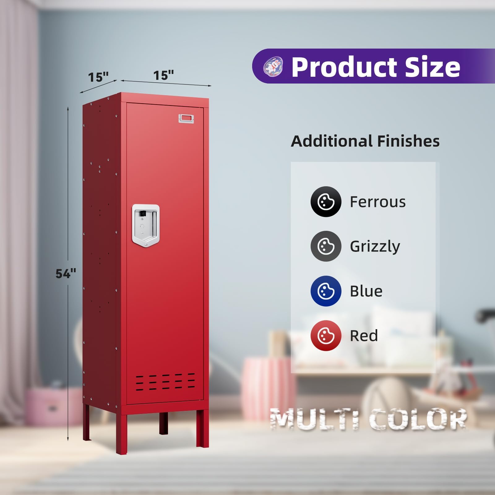 Lockers,Metal Locker, (Beige, 1 Door - (66.15" H x 11.8" W x 11.8" D))