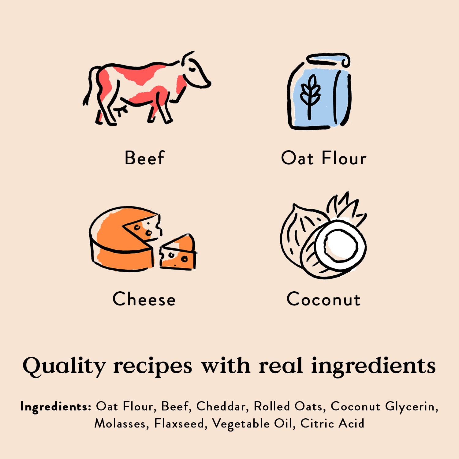 Bocce's Bakery Bac'n Nutty Soft & Chewy Dog Treats, Wheat-Free PB & Bacon Flavored All Natural Limited Ingredient Oven Baked Cookies for Dogs, 6 oz Bag
