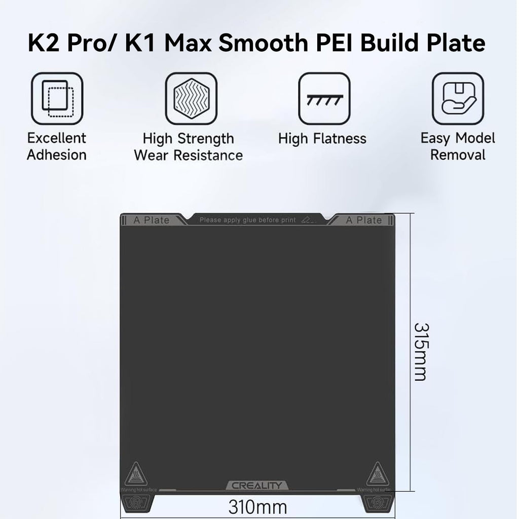 Creality Ender 3 V4 Build Plate, Original PEI Printing Plate Kit 225*250mm, Flexible Spring Steel Magnetic Platform Plate, Easy Print Removal, Heat Resistant For Creality Ender 3 V4 Combo 3D Printer