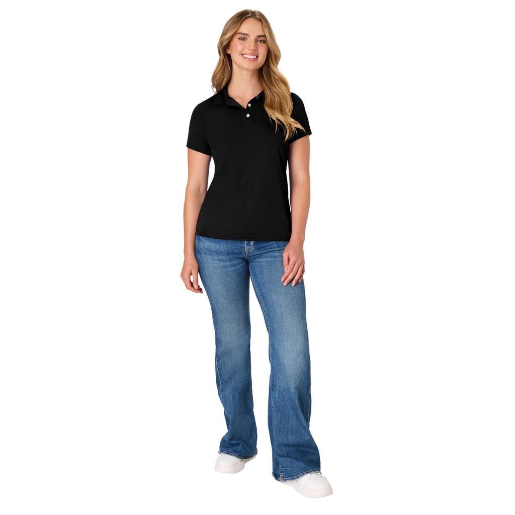 Hanes womens Performance Polo, Single or 3-Pack, Sport Cool DRI Moisture-Wicking Polo Shirt, 40+ UPF Protection