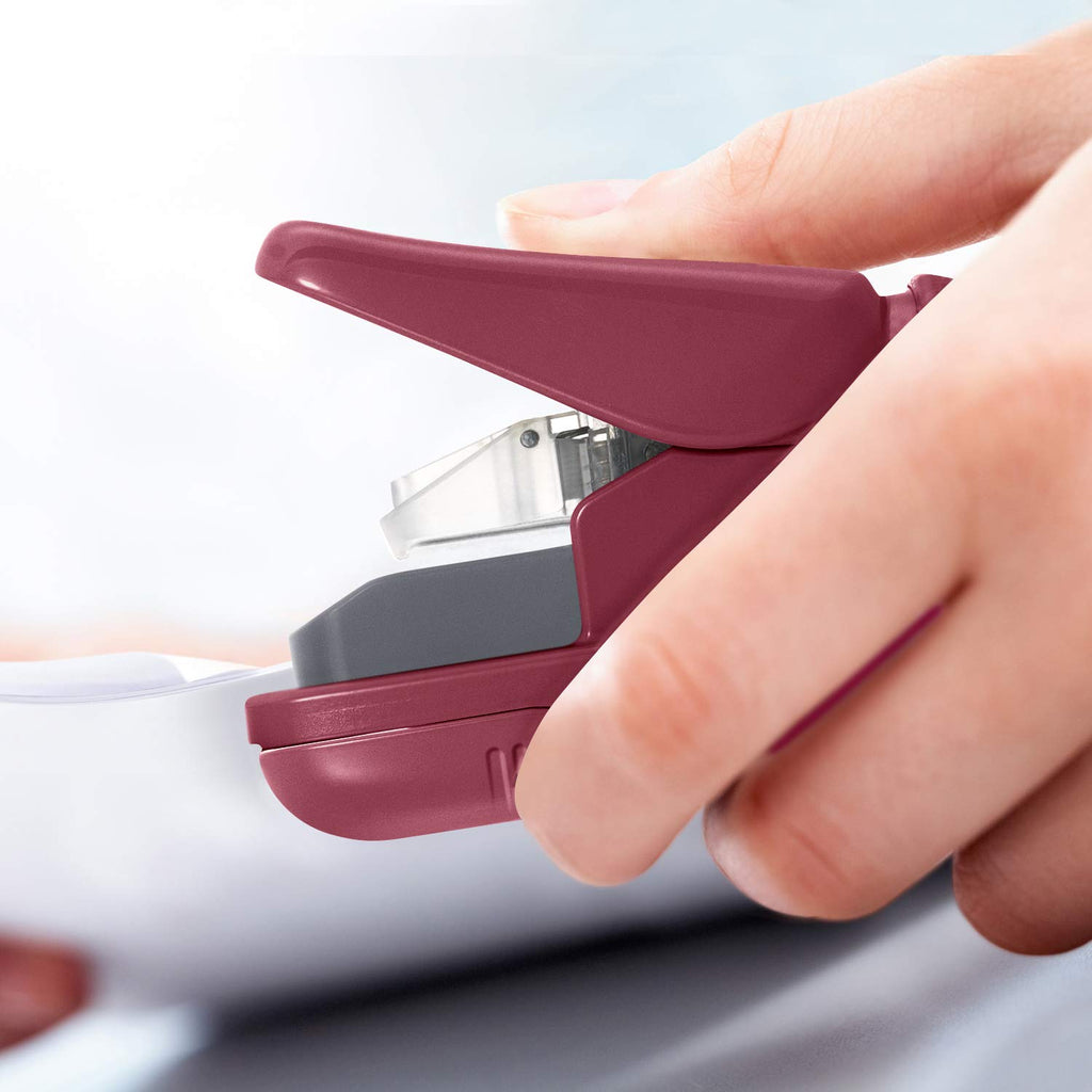 Plus Paper Clinch Compact Staple-Free Stapler, Blue Turquoise