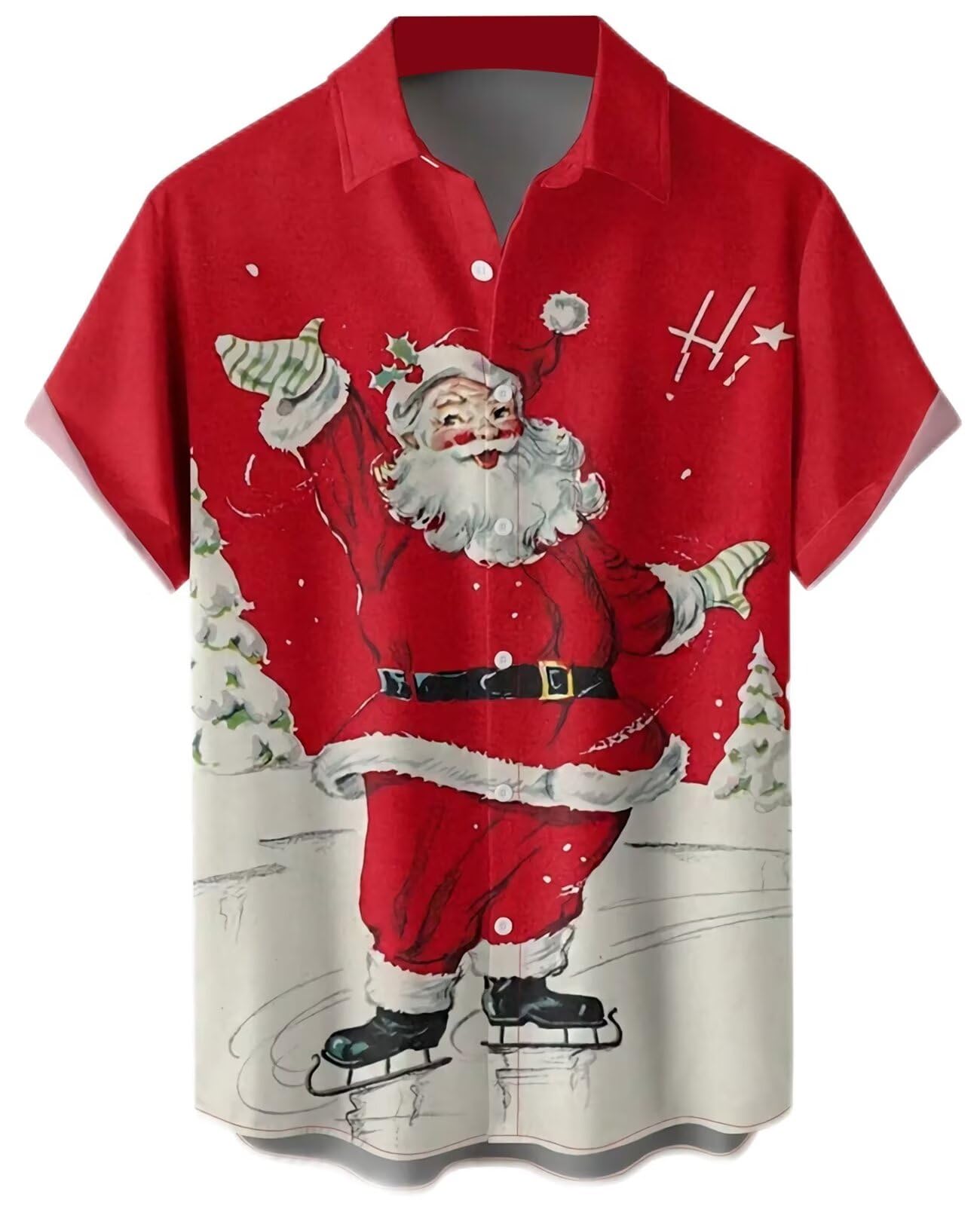Bowling Shirts for Men Print Short Sleeve Regular Fit Hawaiian Casual Button Down Beach Shirts