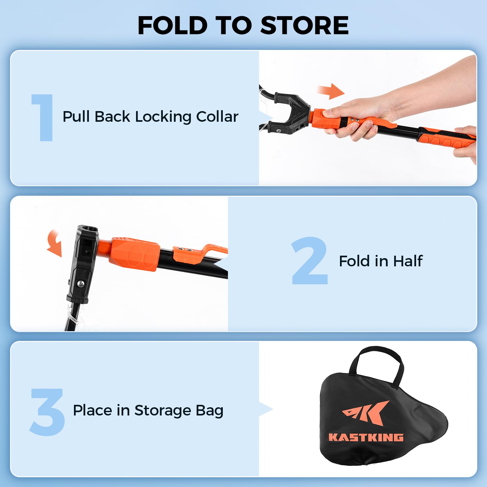 KastKing Titanet Fishing Net, Durable Aluminum Handle, Non-Slip Hi-Vis Grip, Compact Bag & Lanyard, Ideal for Kayak, Lake, Fly, or River Fishing, 2 Net Options