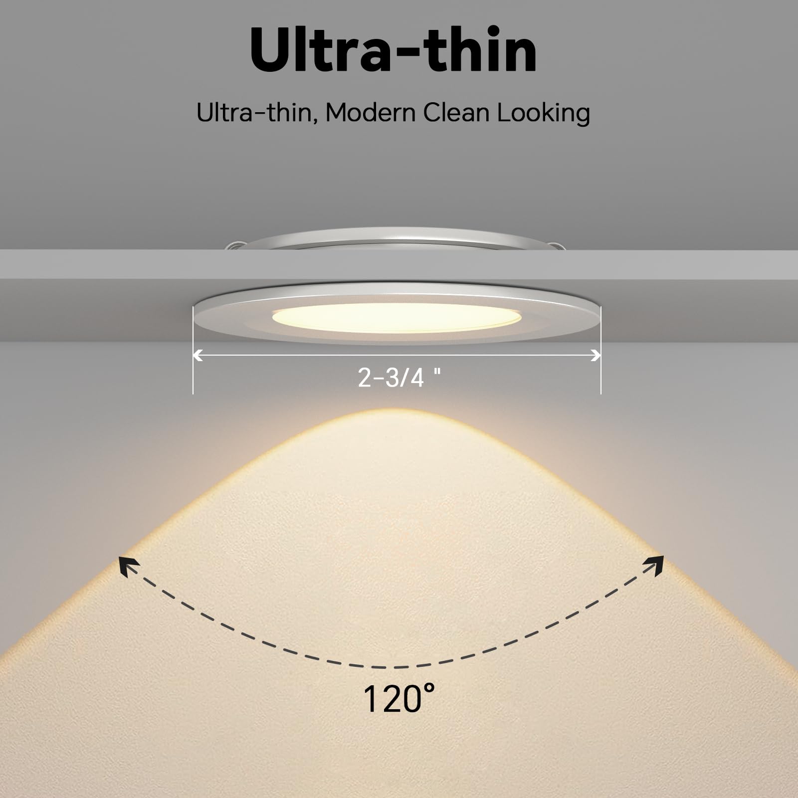 acegoo RV 2.75" Recessed LED Ceiling Light 12V Ultra-Thin Puck Light, Dimmable RV Lights Interior for Camper Van Truck Motorhome Boat Sailboat Roof Under Cabinet Lighting, 6 Pack (White,Cool White)