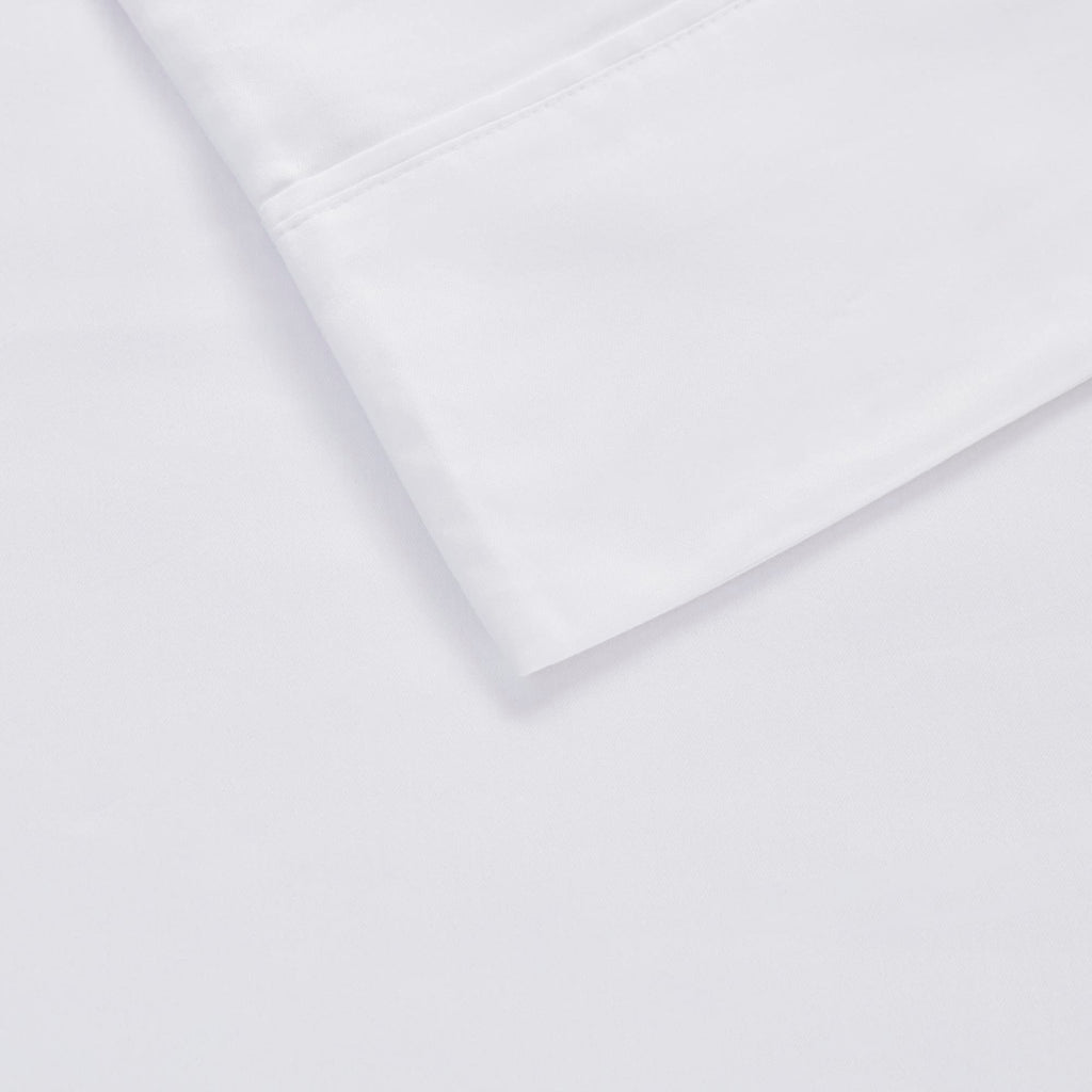 Beautyrest 1000 Thread Count, Solid Color Sheet Set, Elastic Deep Pocket, All Season, Breathable, HeiQ Smart Temperature, Soft Cotton Blend Bedding, Matching Pillowcase, King Ivory 4 Piece