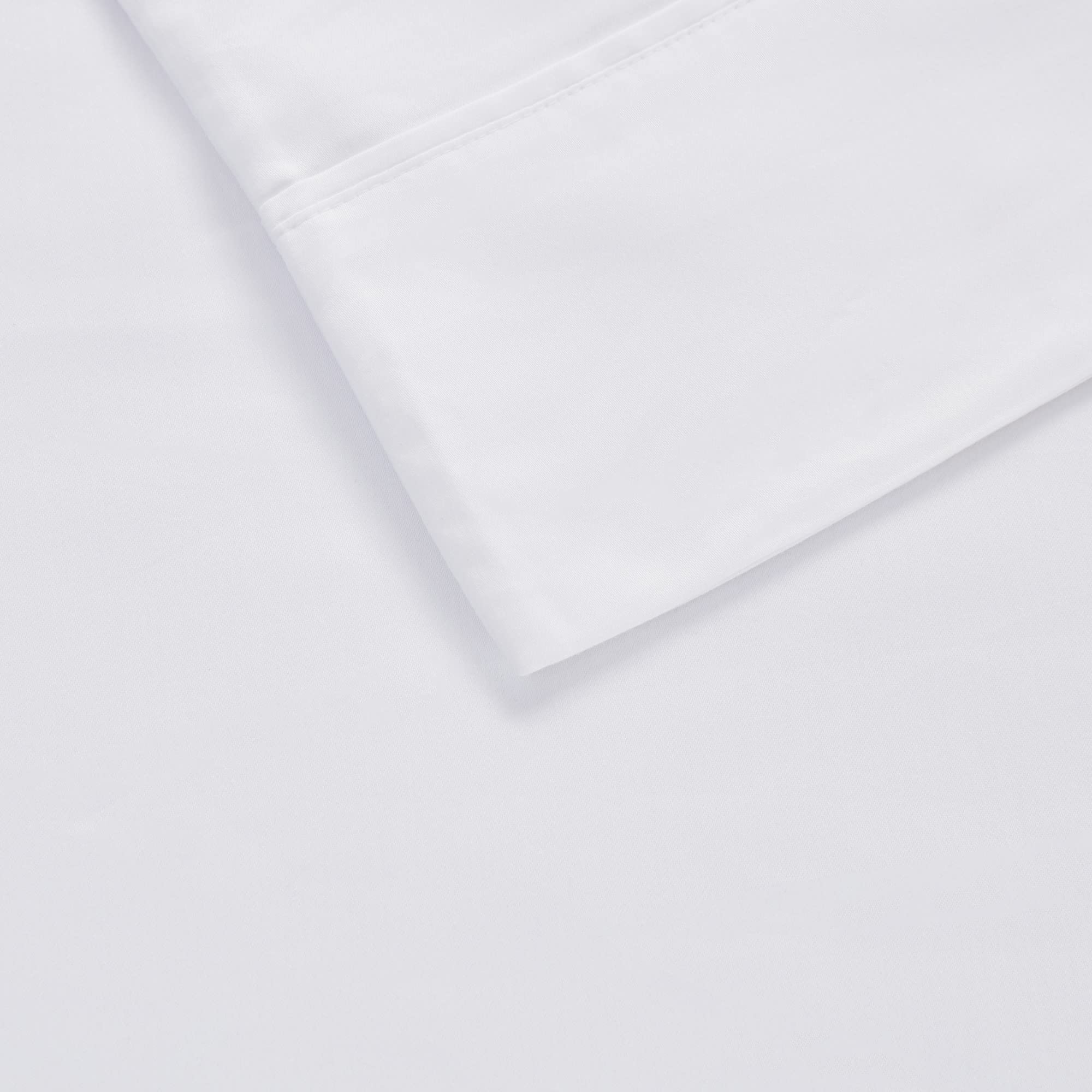 Beautyrest 1000 Thread Count, Solid Color Sheet Set, Elastic Deep Pocket, All Season, Breathable, HeiQ Smart Temperature, Soft Cotton Blend Bedding, Matching Pillowcase, King Ivory 4 Piece
