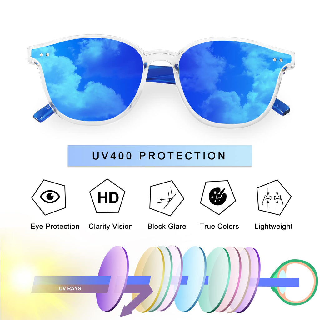 Kids Sunglasses, Sunglasses for Kids Children, Mirrored Sunglasses for Girls Boys Toddler UV400 Age 3-10