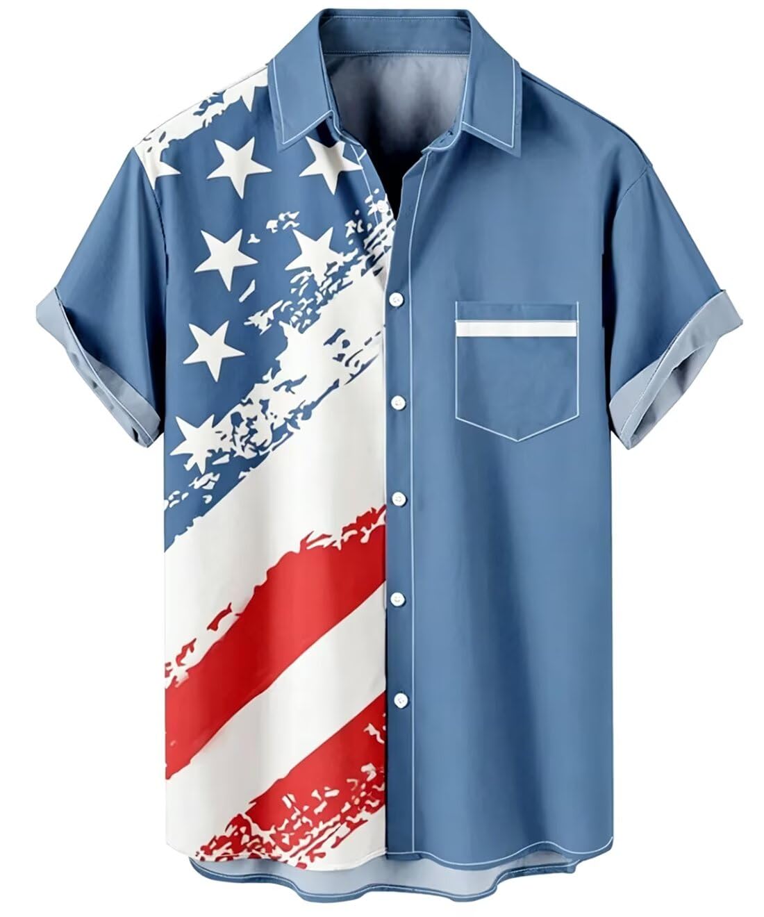 Bowling Shirts for Men Print Short Sleeve Regular Fit Hawaiian Casual Button Down Beach Shirts