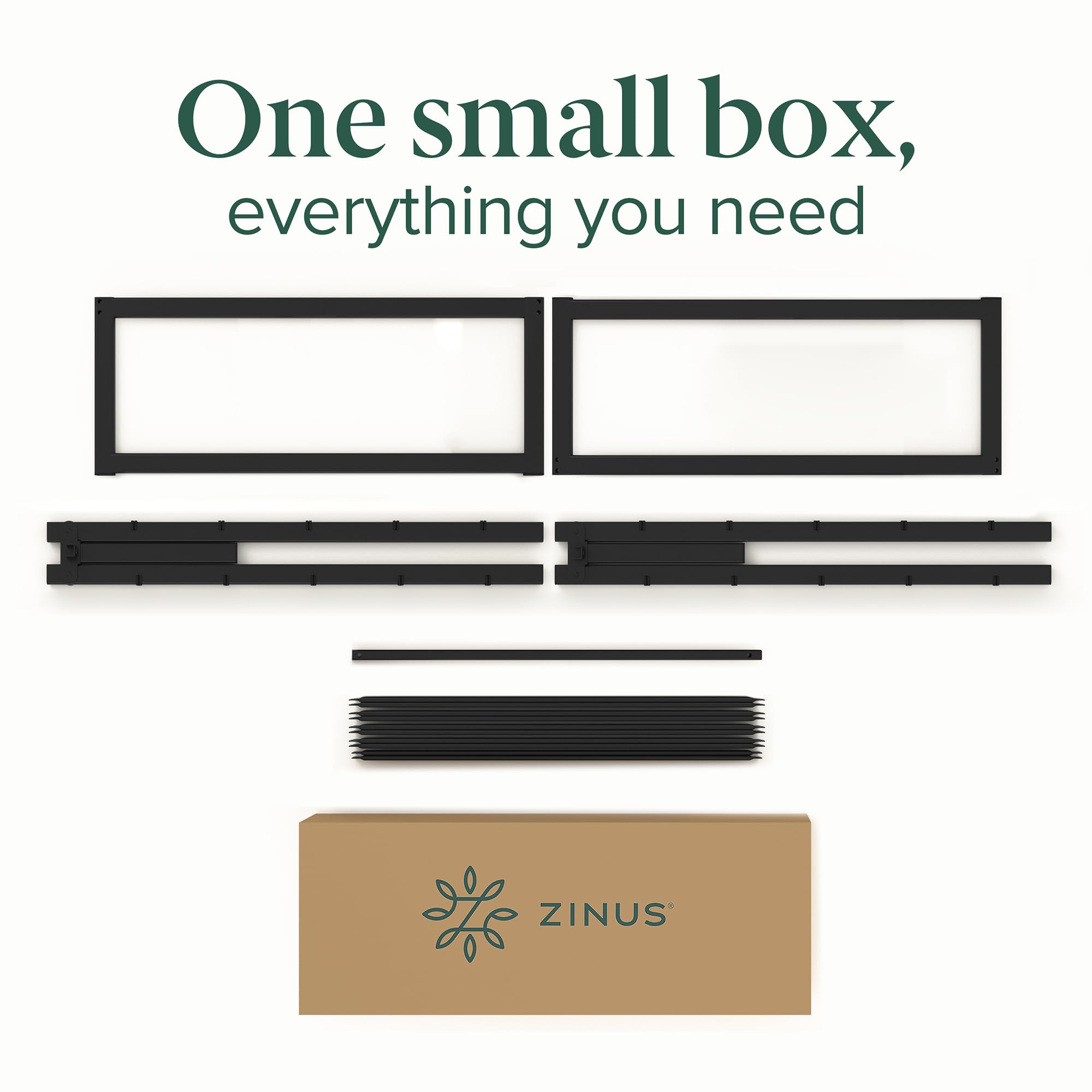 Zinus ABEL 14 Inch Platform Bed Frame, Steel Slat Support, Easy Assembly, No Box Spring Needed, Eco Friendly WonderBox(TM) Packaging, Black, Twin