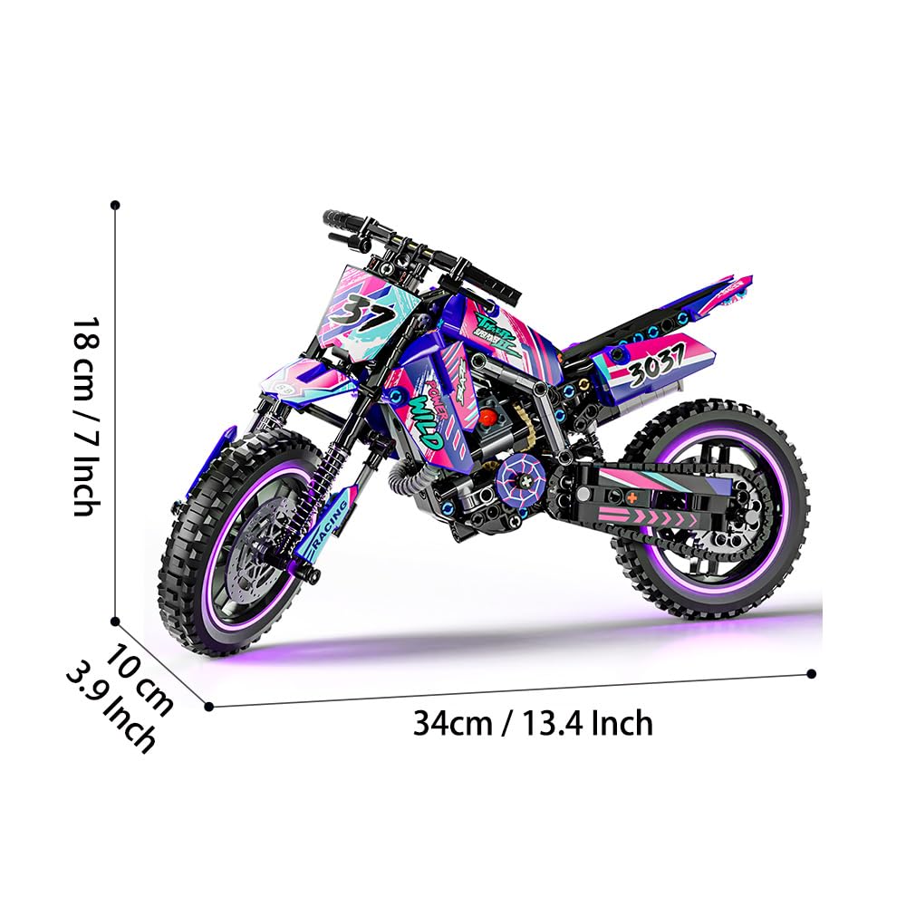 Mesiondy Motorcycle Toy Building Blocks Kit,Stem Bricks Sets,Toys for Boys & Adults,Build A Model Motorcycle, (476 Pieces)………