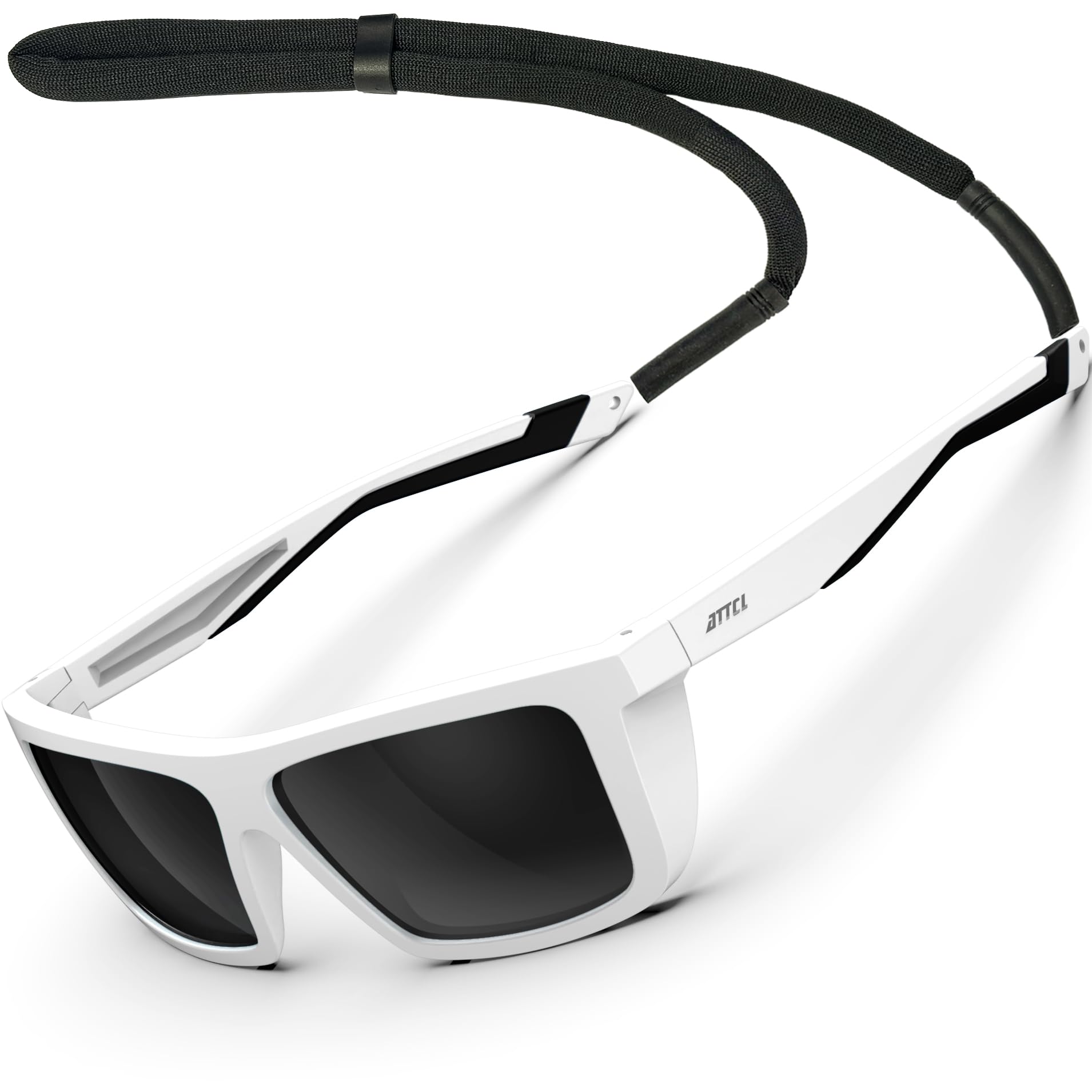 ATTCL Sports Polarized Sunglasses for Men: Secure Anti-Slip Lightweight TR90 Square Frame UV Protection for Driving Fishing