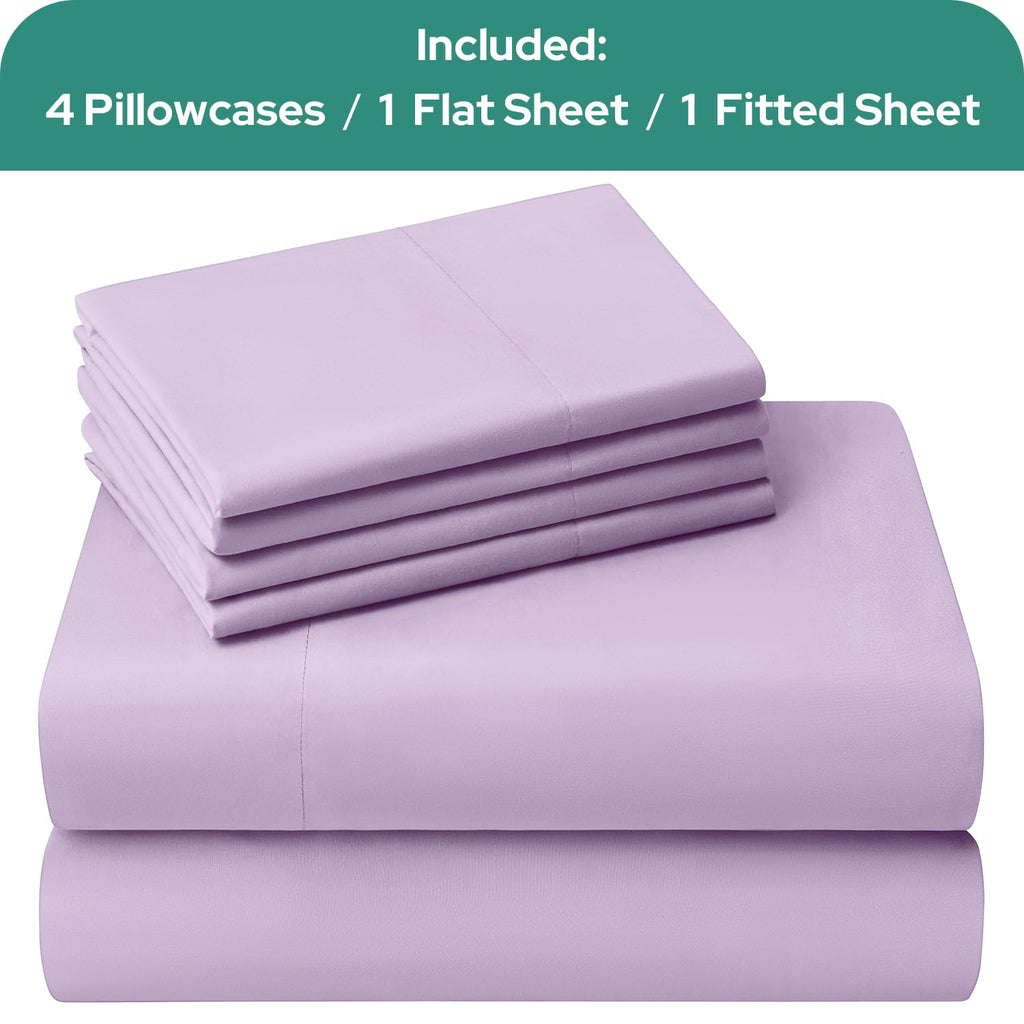 HOMEIDEAS Full Size Bed Sheets - 6 Piece Set (Aqua Blue) - Extra Soft Brushed Microfiber 1800 Bedding Sheets, Deep Pocket, Wrinkle & Fade Free