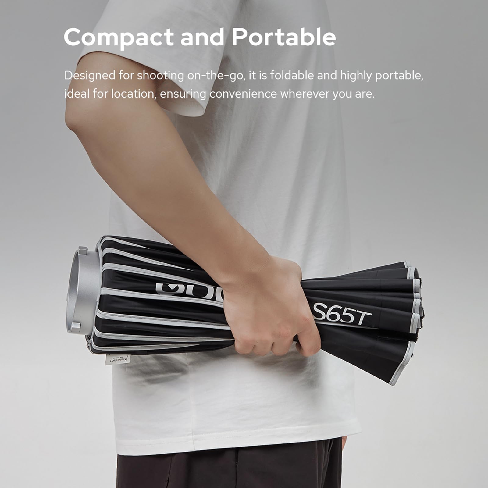 Godox S65T 65cm/25.6in Quick Release Umbrella Softbox Professional Foldable Softbox with Standard Bowen Mount & Diffusers for Photography Studio