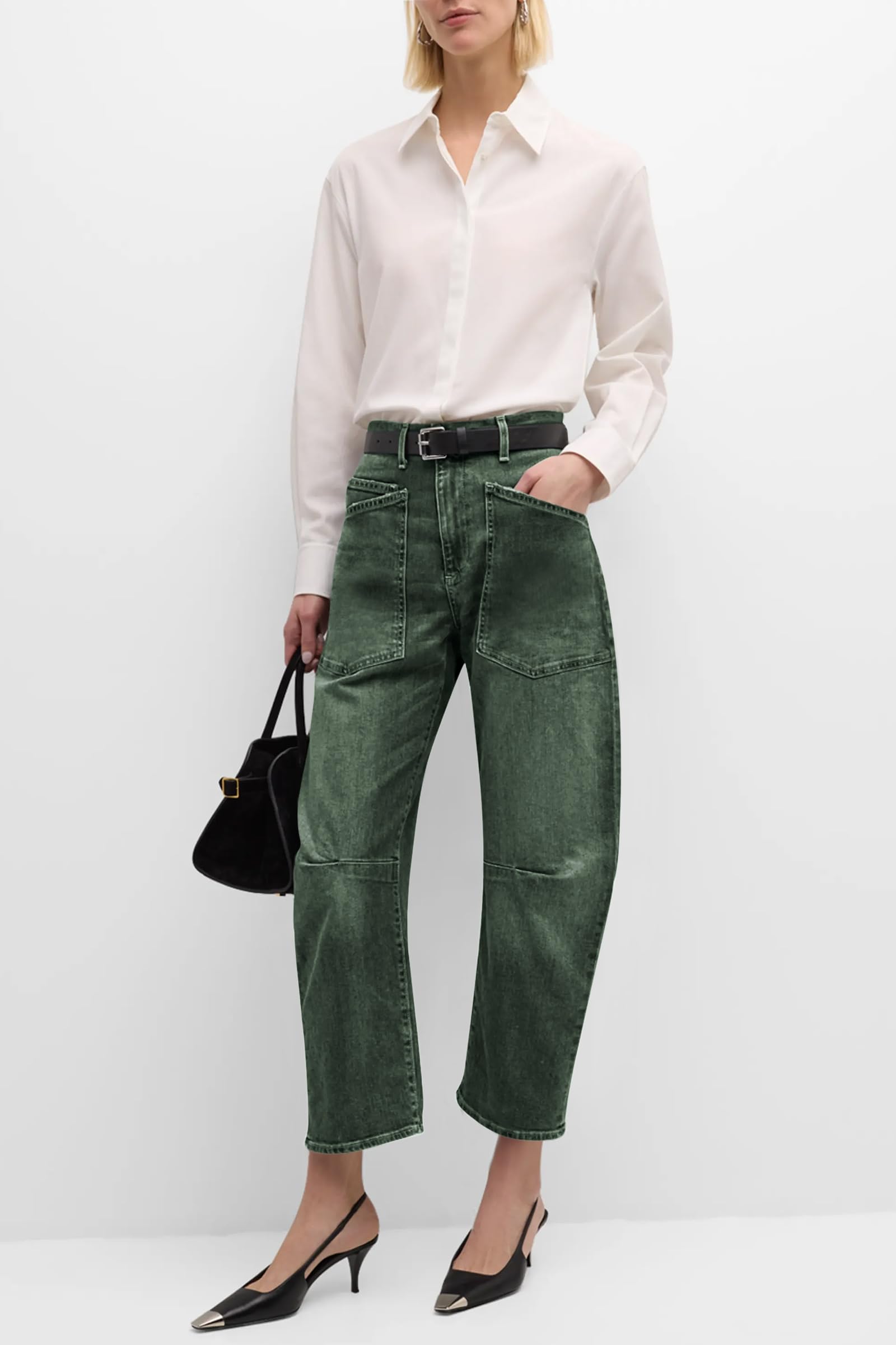 PLNOTME Womens Barrel Jeans High Waisted Baggy Boyfriend Wide Leg Denim Pants with Pockets