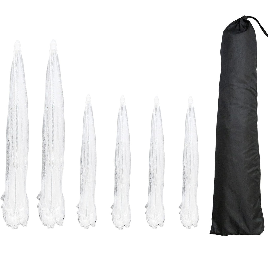 Simply Genius Mesh Food Covers - 12-Pack, 17in x 17in, White - Outdoor Kitchen & Picnic Accessories - Hosting Essentials for Glamping & Tailgating