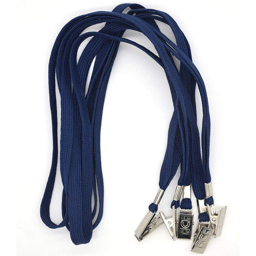 Bird Fiy Black Lanyards 100 Pack Bulk Badge Lanyards with Clip Neck Flat Lanyard with Badge Lanyard Bulldog Clip