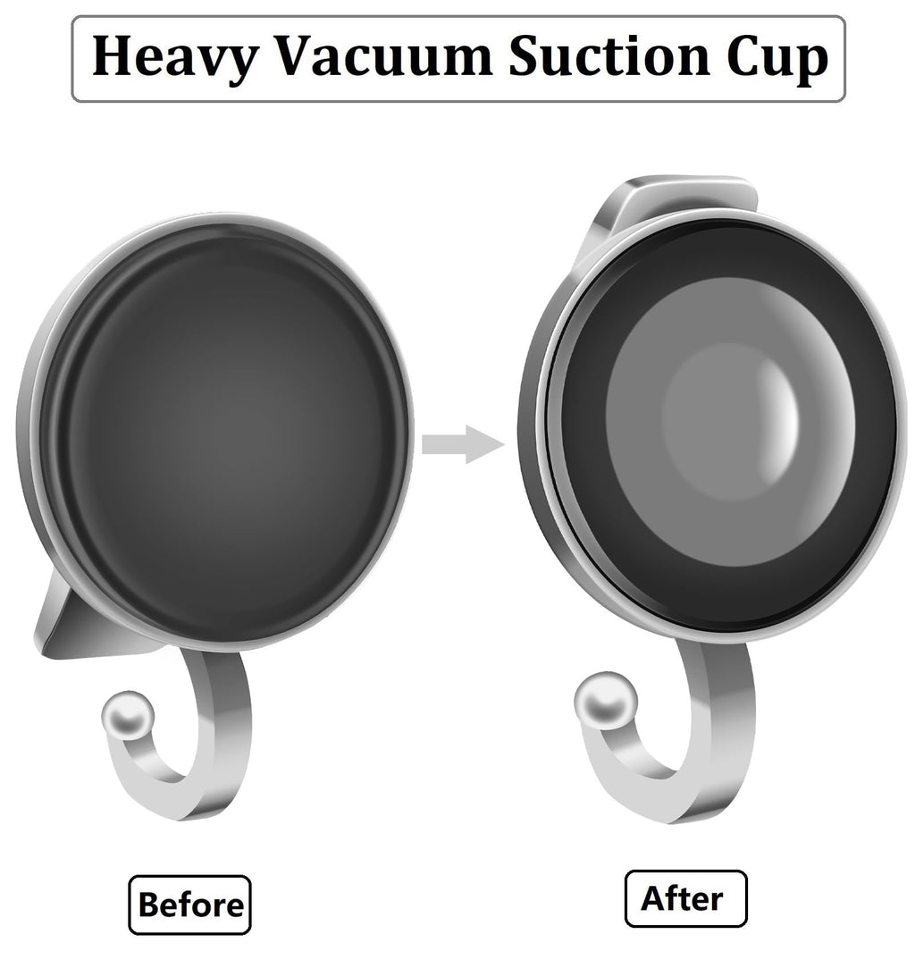TESOT Suction Cup Shower Caddy, Shower Shelf Soap Dish with Hooks for Razor, Sponge, Rust Proof 304 Stainless Steel, Black