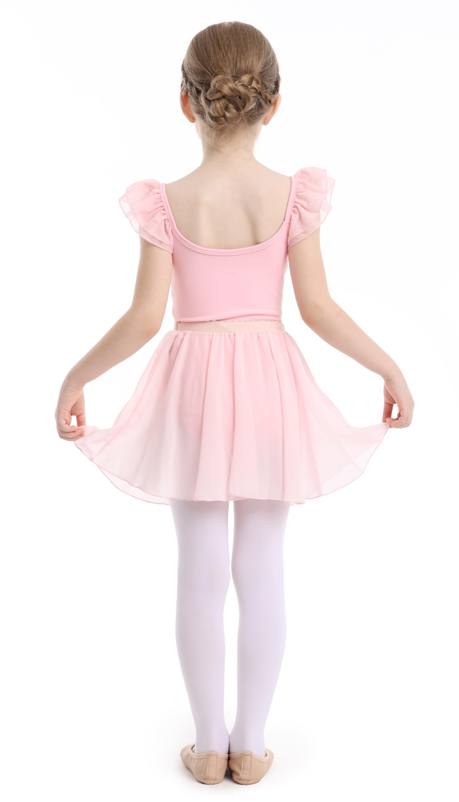 Mecceos Ballet Leotards for Girls Toddler Dance Leotards Short/Long Sleeve Skirt Ballerina Outfits