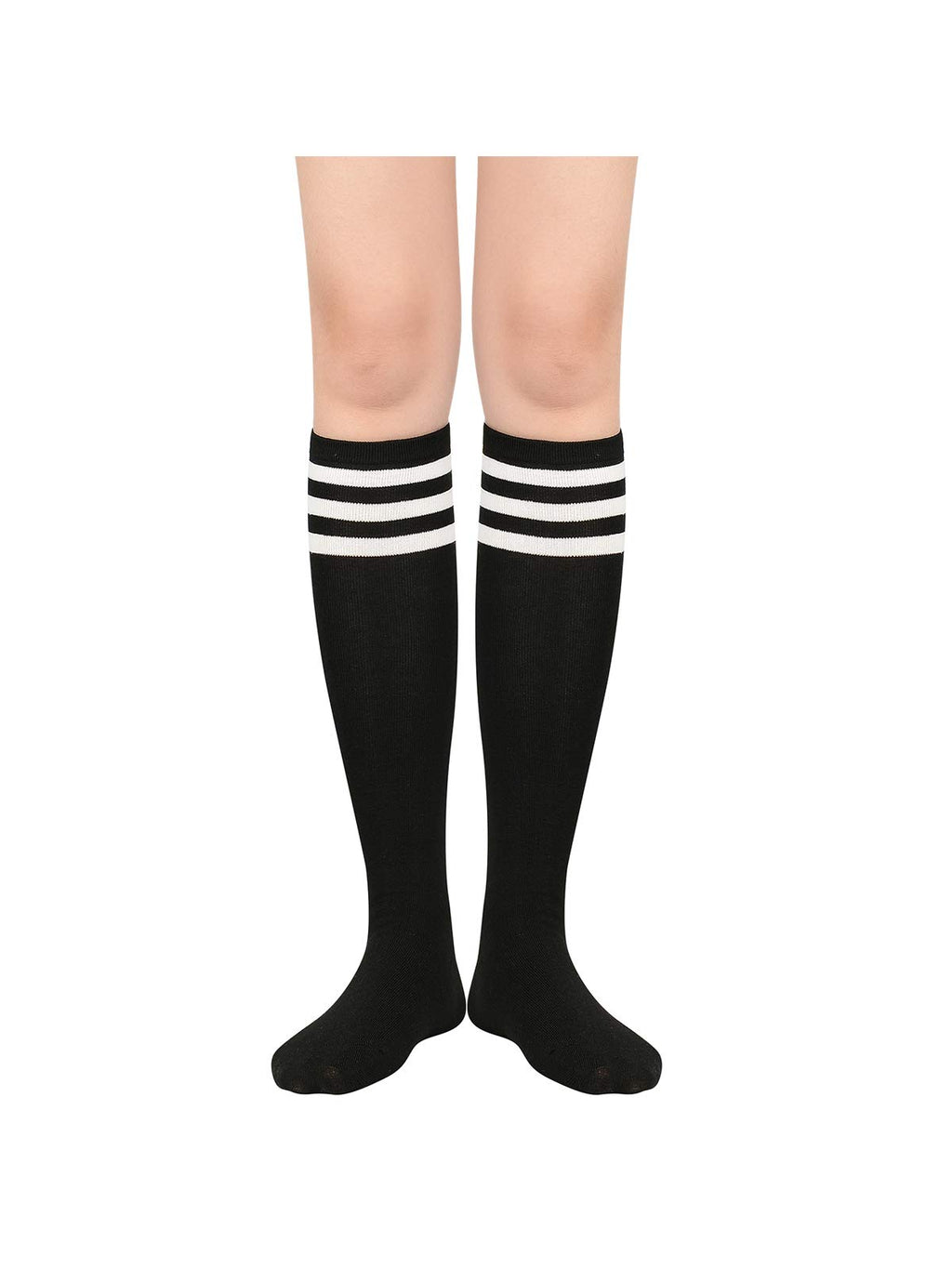 Century Star Knee High Striped Socks for Women - Long Thin Tube Sports Thigh High Socks Tall Stockings