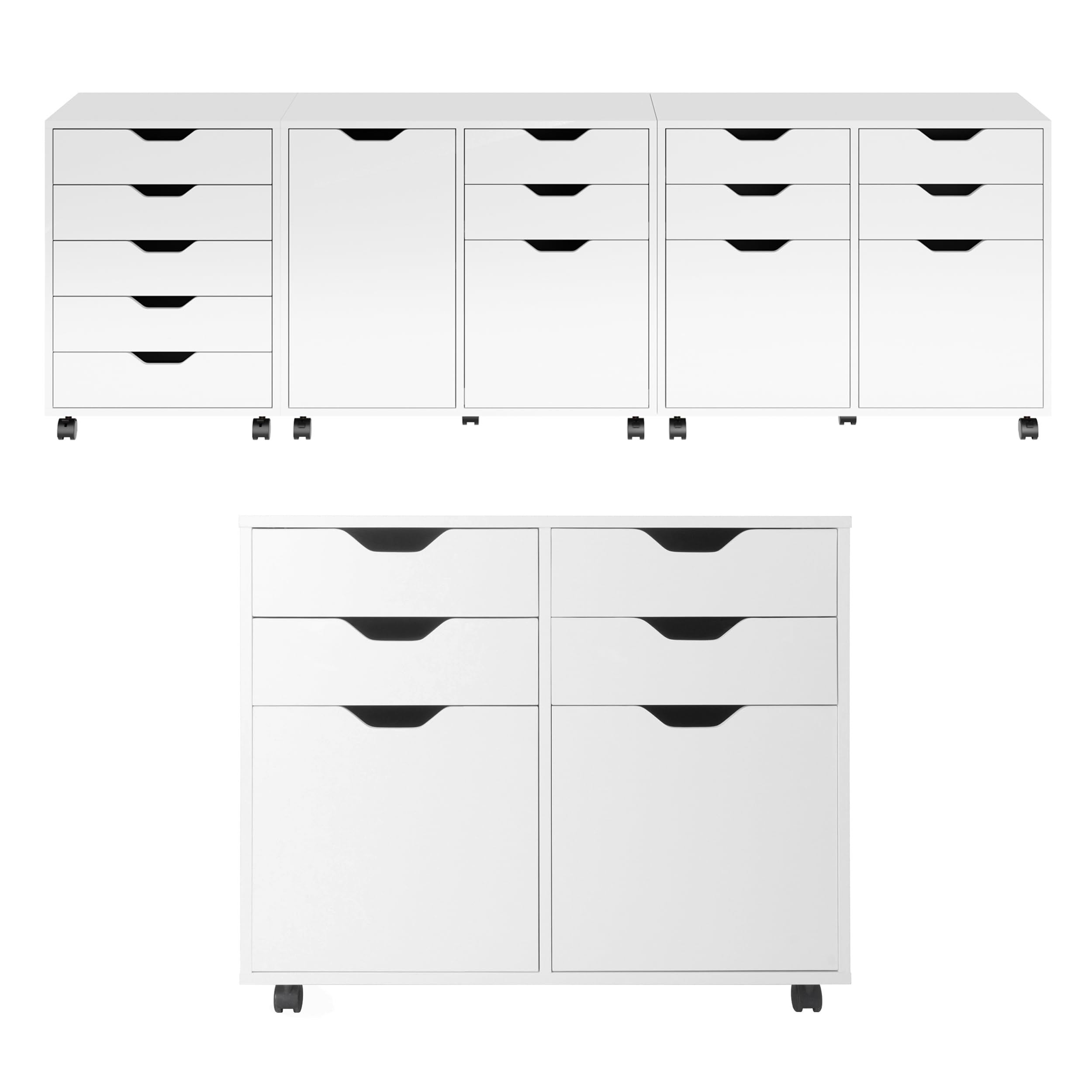 Winsome Halifax Mobile Storage Cabinet with Doors & Drawers, Stylish & Functional Home Storage Cabinet for Filing, Kitchen Organization, Moveable Furniture for Office, Dorms, Apartments