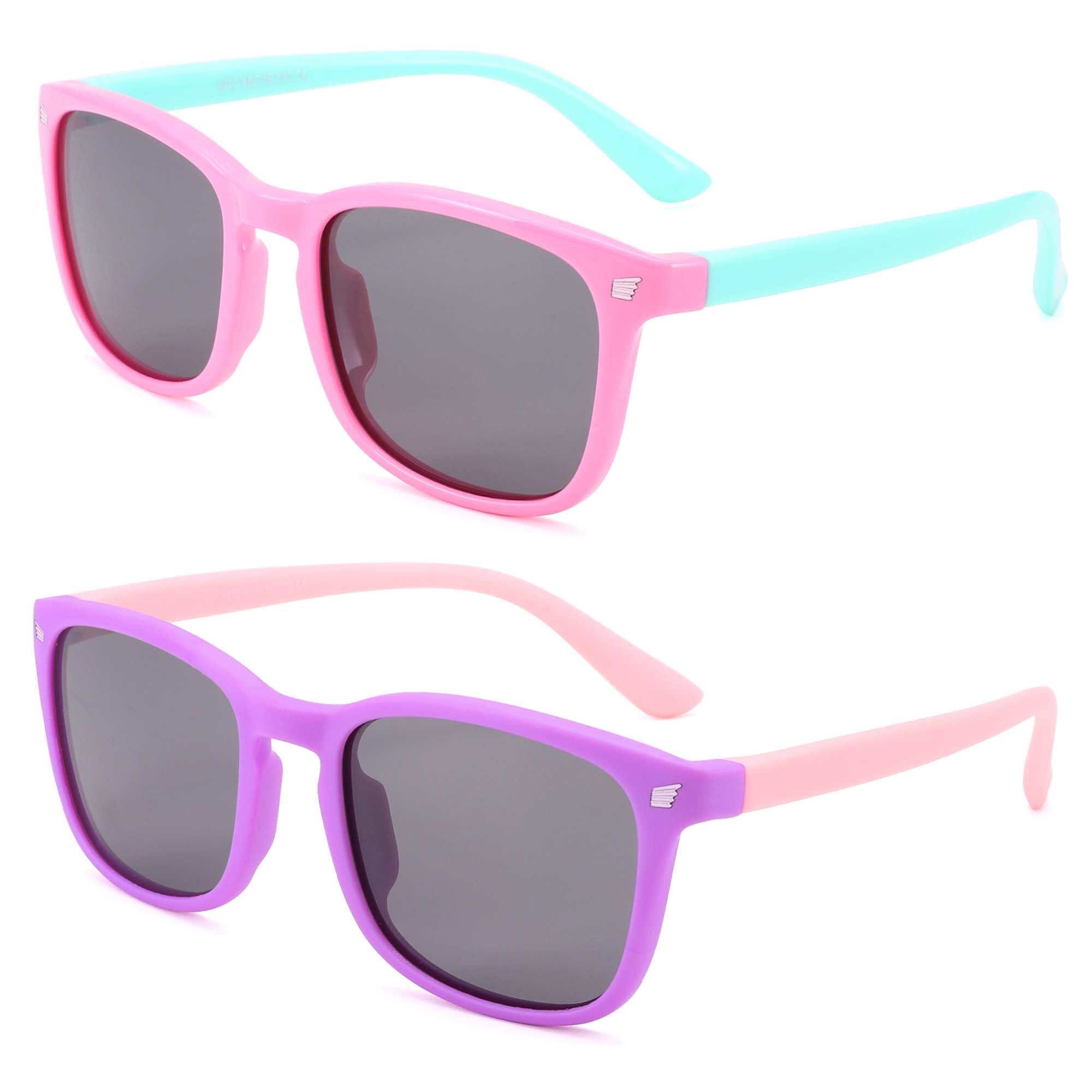 COASION Polarized Kids Sunglasses UV 400 Protection for Girls Boys Classic Retro Style Toddler Shades Age 3-12