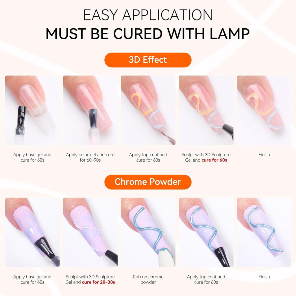 Makartt Rhinestone Glue for Nails: Super Strong Gel Nail Glue for Nail Charms Gems Decorations, 3D Gel Nail Art Bling Jewel Diamonds for Salon & DIY Manicure, 30ML UV Lamp Cured Need Beauty Gifts