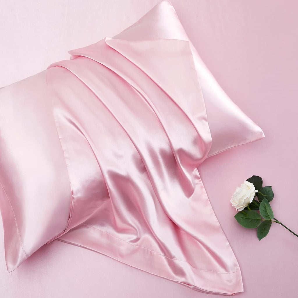 Vonty Extra Deep Pocket Full Sheet Sets - Cooling & Silky Satin Full Size Sheets with 18-24 Inch Deep Pocket, Black Satin Bed Sheets Fit Up to 24" Deep Mattress - 4 Piece Set