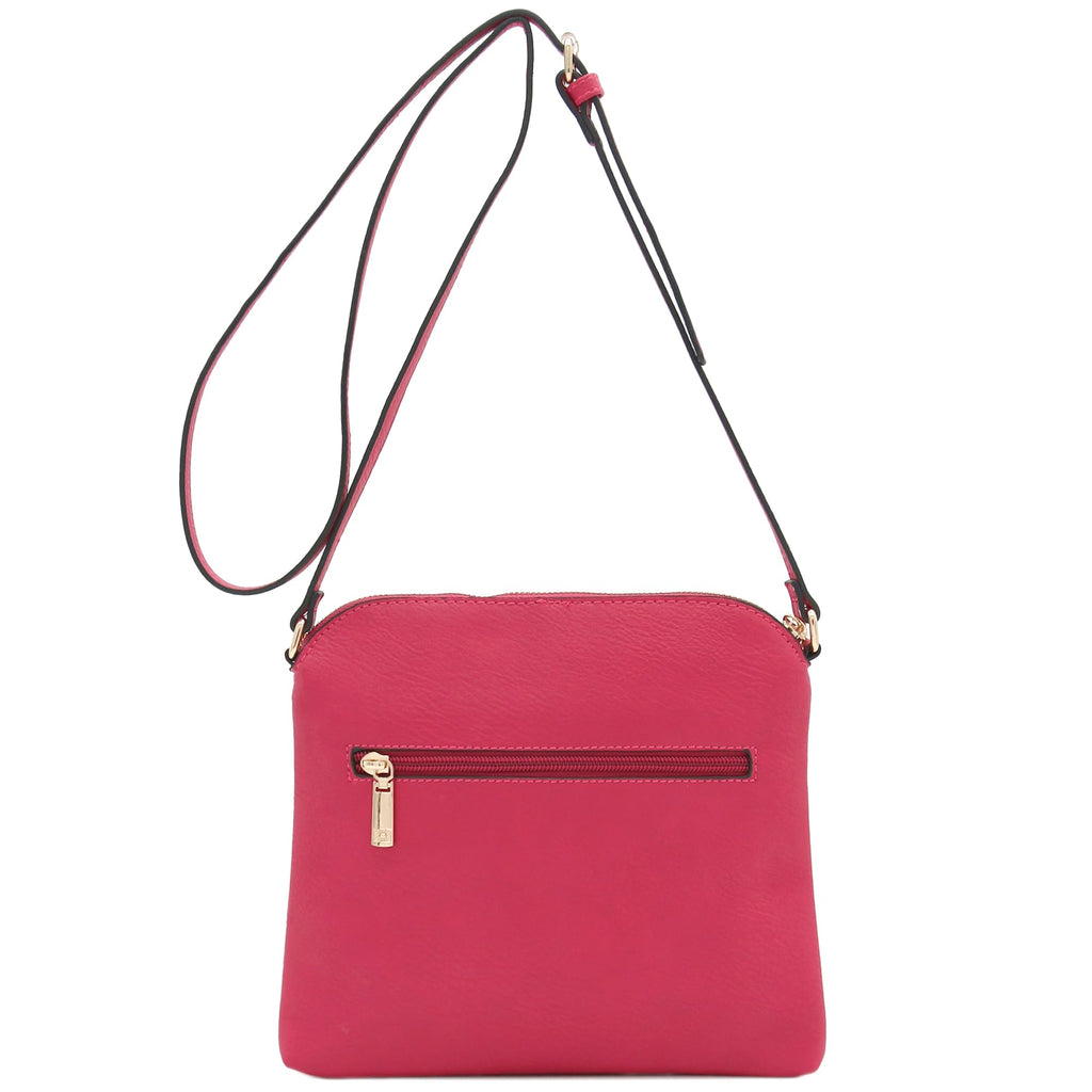 FashionPuzzle Chevron Quilted Medium Crossbody Bag with Tassel Accent