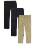 The Children's Place Boys' Stretch Relaxed Straight Chino Pants, Multipacks