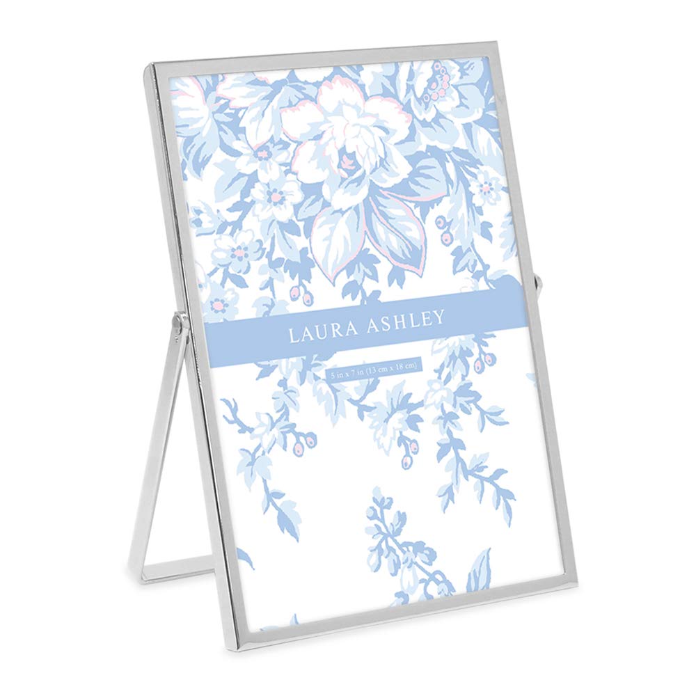 Laura Ashley 2x3 Rose Gold Flat Metal Picture Frame (Vertical) with Pull-Out Easel Stand, Made for Tabletop, Counterspace, Shelf and Desk (2x3, Rose Gold)