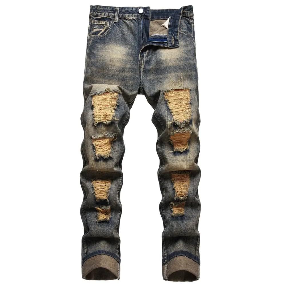 RXXKKK Men's Regular Slim Fit Jeans