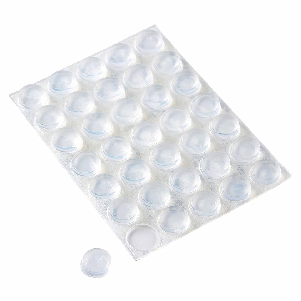 Amazon Basics Cabinet Door Bumpers, Clear Self Adhesive Pads for Surface Protection, Noise Reduction and Sound Dampening, Rubber Stoppers for Drawers and Cupboards, 300-Piece, 6.9 x 4.5 x 0.6 inch