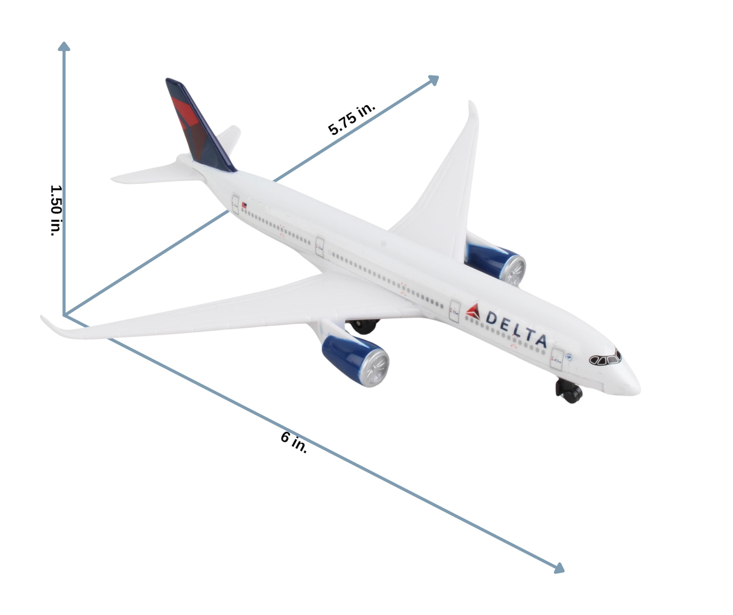Daron Toy Airplane – Delta Air Lines Airbus A350 – Die-Cast Metal Model Airplane Toy with Plastic Parts for Kids Ages 3+
