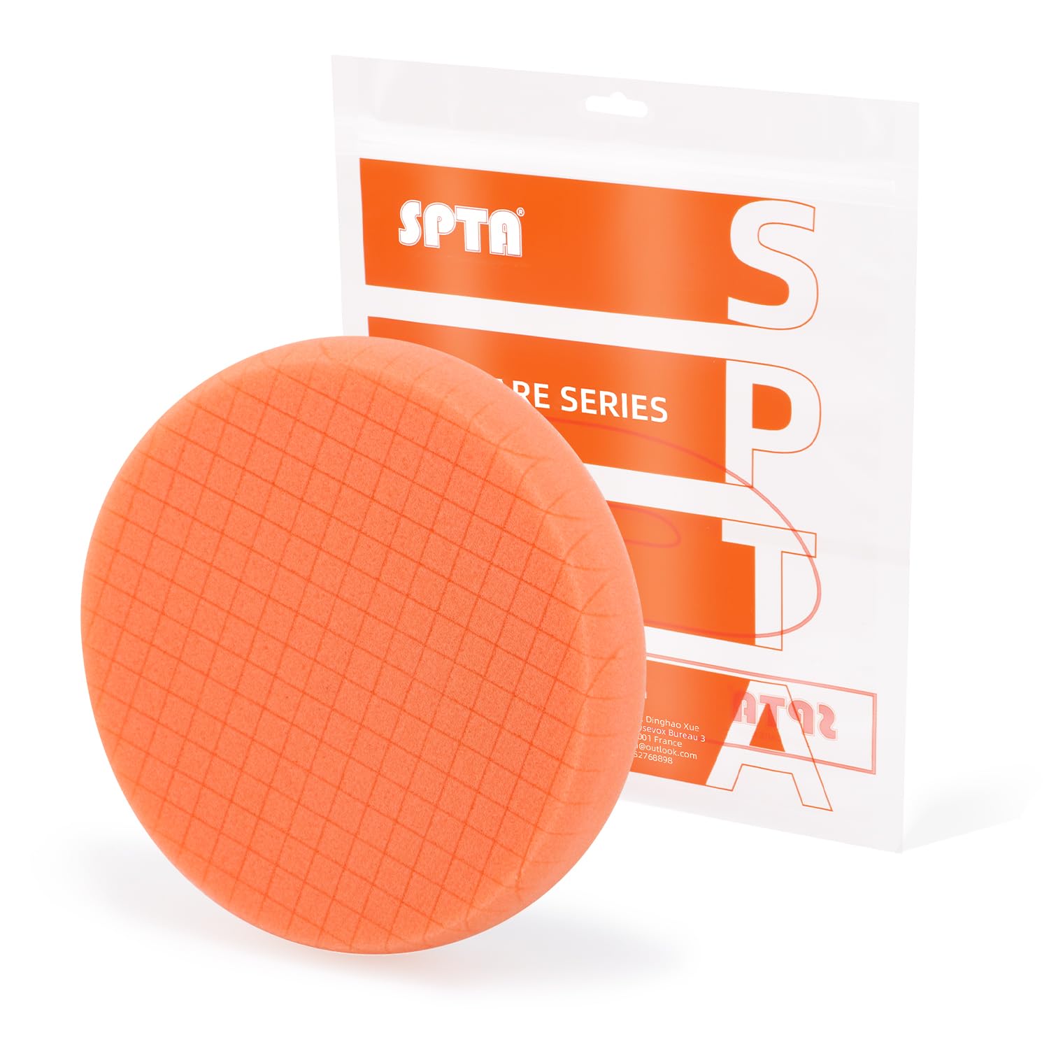 Blue T60 Moderate-Cut Foam Polishing Pads, SPTA 1Pc 3.5 Inch Face for 3 Inch 80mm Backing Plate Compound Buffing Sponge Pads for Car Buffer Polisher Compounding, Polishing and Waxing -FPTSS3G