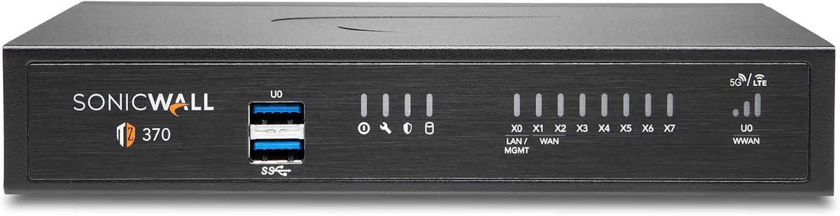 SonicWall TZ370 Gen7 Firewall | Advanced SMB Security Appliance with Multi-Gigabit (2.5/5 G) Interfaces, SD-WAN, and Real-Time Threat Defense (02-SSC-2825)