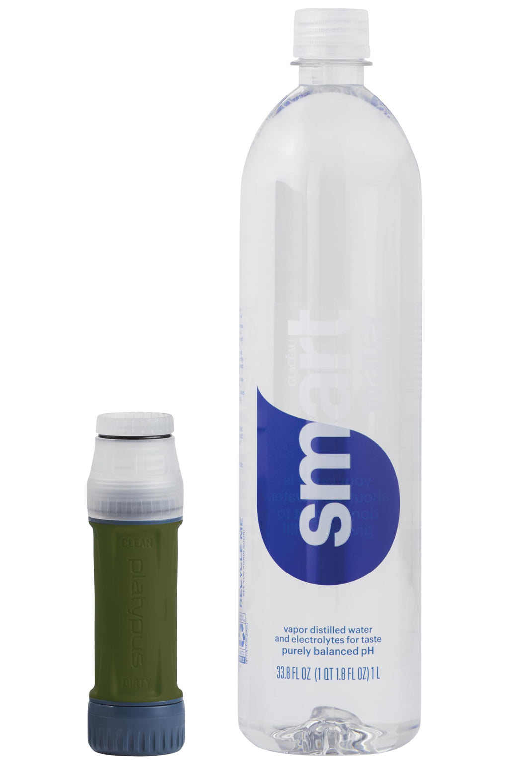 Platypus Quickdraw Ultralight Backpacking Water Filter, Blue
