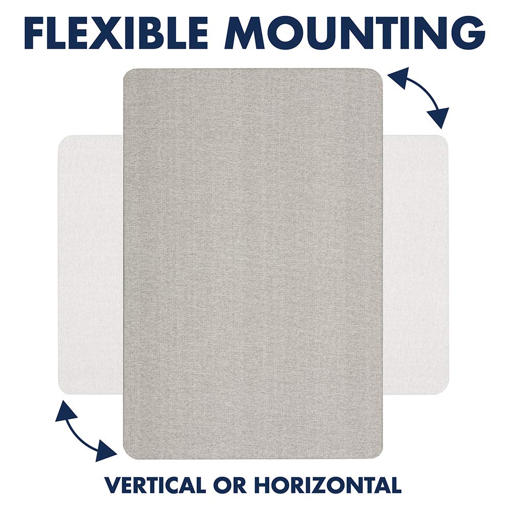 Quartet Bulletin Board 48"W x 36"H Fabric Cork Board Alternative for Office School or Home Décor, Black (7684BK)