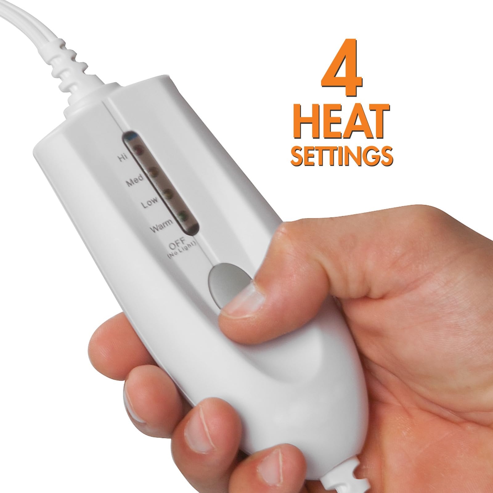 TheraCare Electric Heating Pad | Dry Heat Therapy | 4 Adjustable Heat Settings | 12" x 15" | Comfortable, Soft & Durable