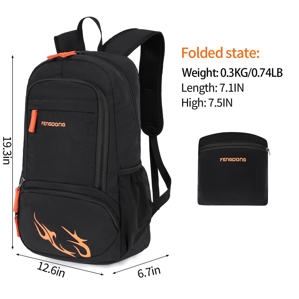 FENGDONG 35L Lightweight Foldable Waterproof Packable Travel Small Hiking Backpack Daypack for men women