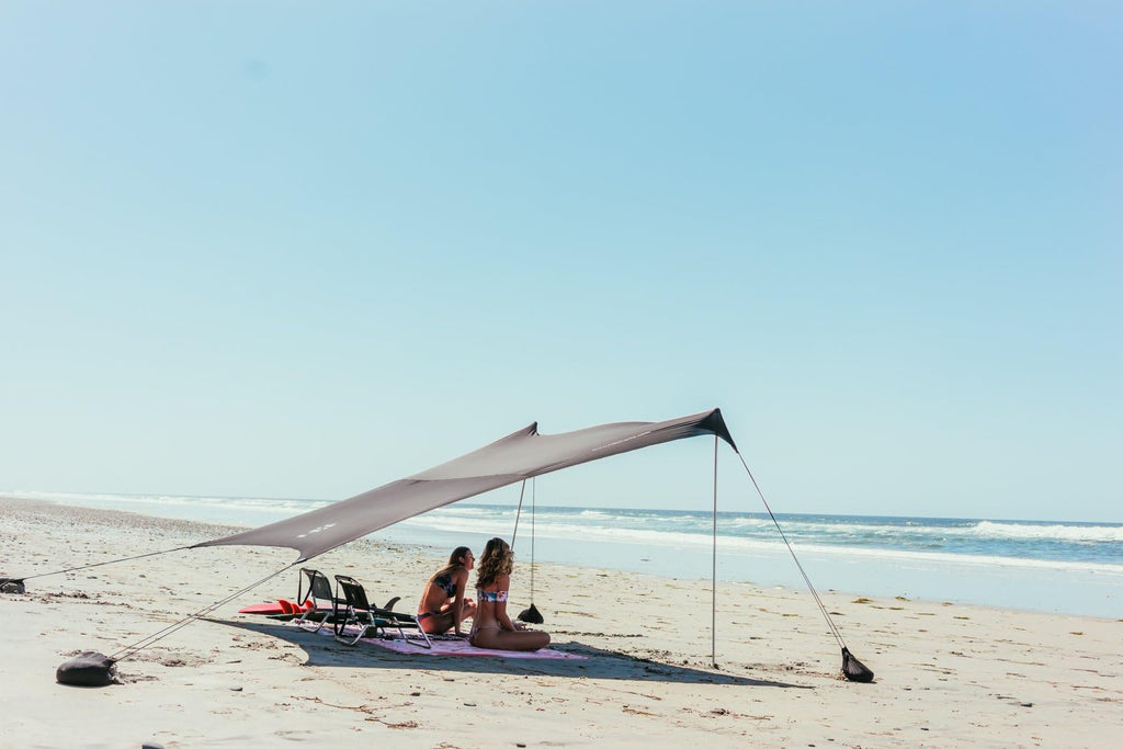 Neso Grande Portable Beach Tent Sun Shelter - Lightweight Beach Shade Canopy - Easy Setup for Family Outings - Patented Reinforced Corners - UPF 50+ Sun Protection - 7ft Tall, 9 x 9ft
