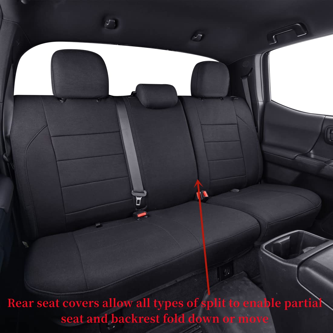 coverdream Front Seat Covers Custom Fit for Toyota Tacoma 2016 2017 2018 2019 2020 2021 2022 2023 SR SR5 TRD Series,Limited Pickup Truck,Breathable Seat Protector,Fit Like A Glove (Gray,2-Pack Only)