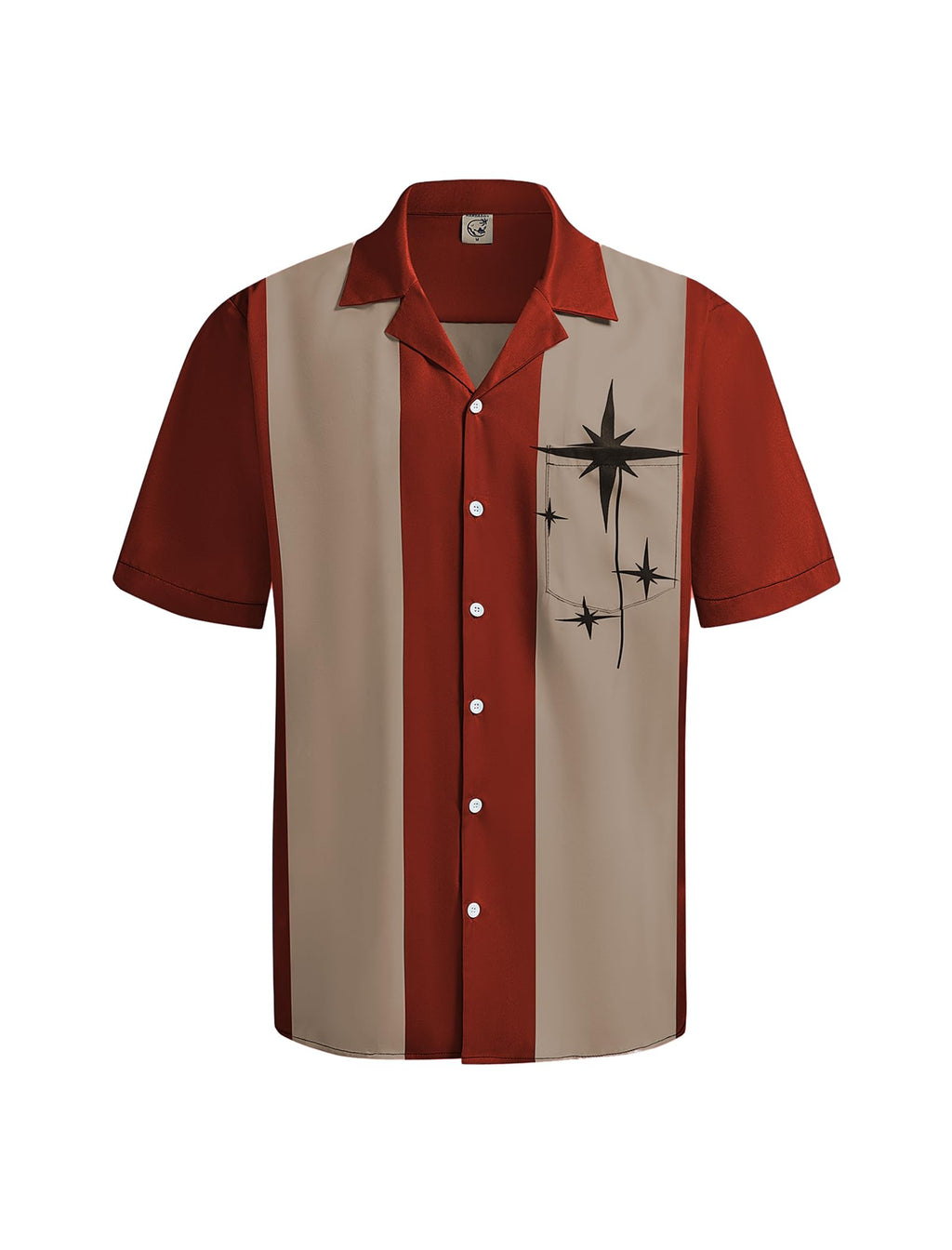 Hardaddy Men's Camp Collar Retro Vintage Bowling Button Down Shirt with Pocket Casual Short Sleeve Beach Shirts Summer