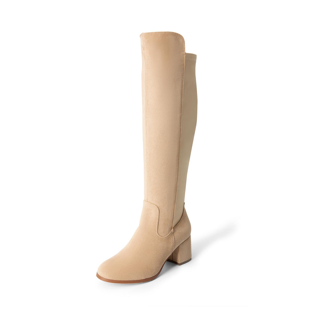 DREAM PAIRS Women's Knee High Stretchy Fashion Boots