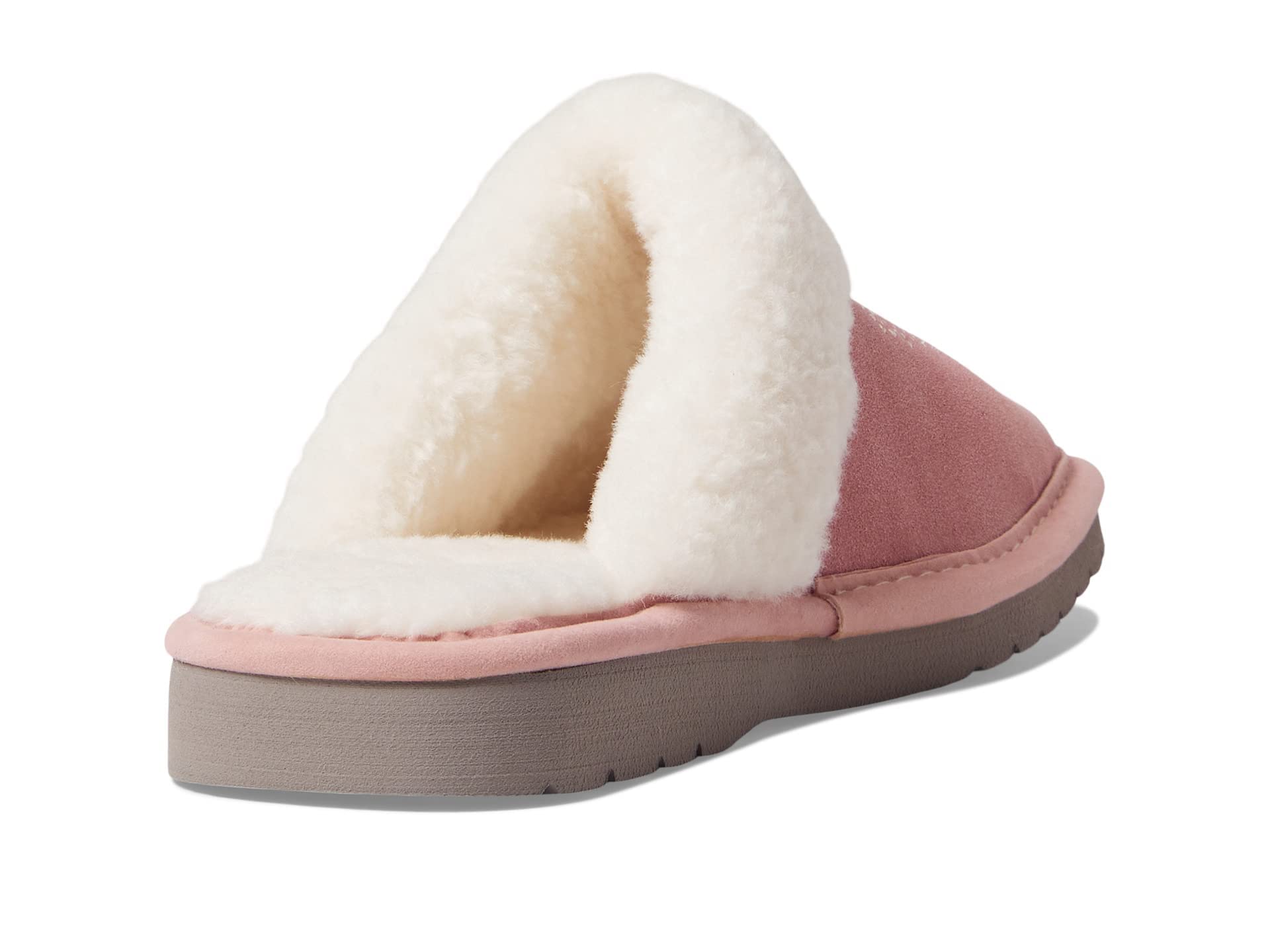 ARIAT Women's Jackie Square Toe Warm Soft Genuine Suede Leather Indoor Outdoor Slippers with Plush Collar