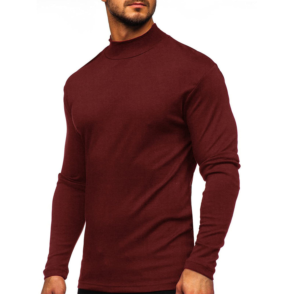 Rela Bota Mens Half Turtleneck Long Sleeve Pullover Basic Designed Undershirt Stretch Slim Fit Sweaters